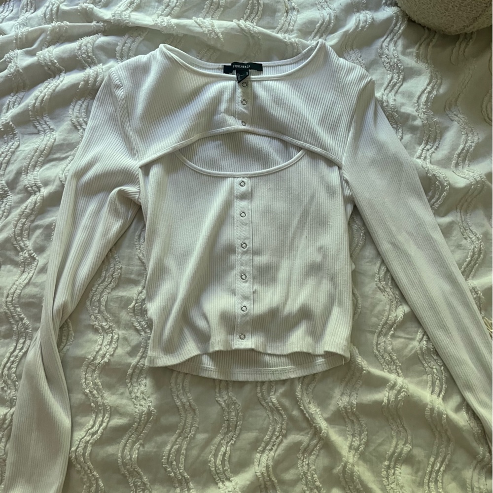 FOREVER 21 WHITE LONG SLEEVE